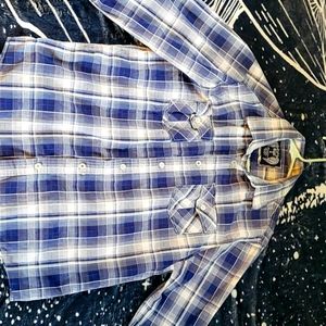 Blue plaid Eighty Eight M dress shirt